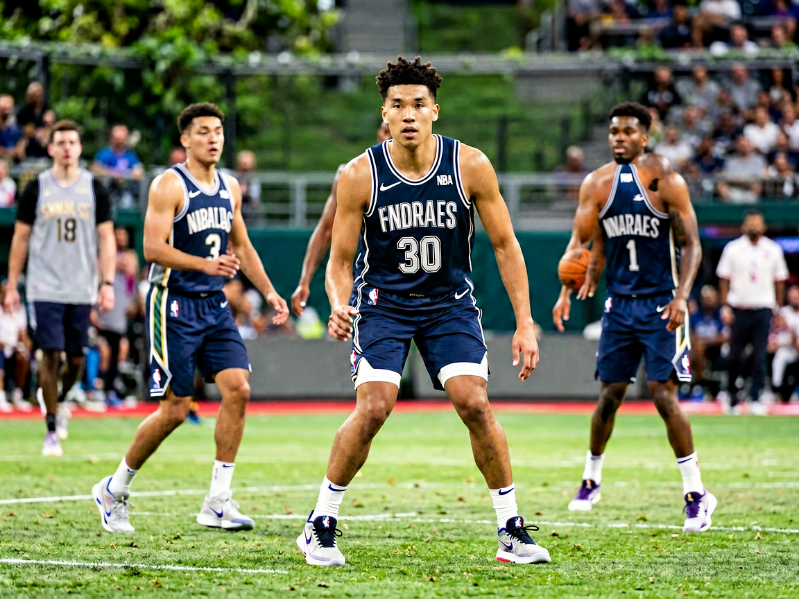 NBA球员训练场景，体现职业篮球运动员的日常训练与竞技状态